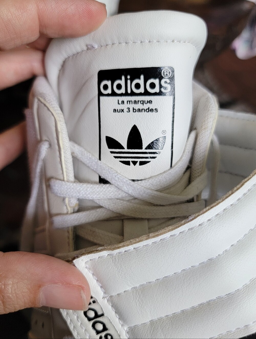 adidas Superstar White High-Top Shell Toe Sneakers - Picture 9 of 10